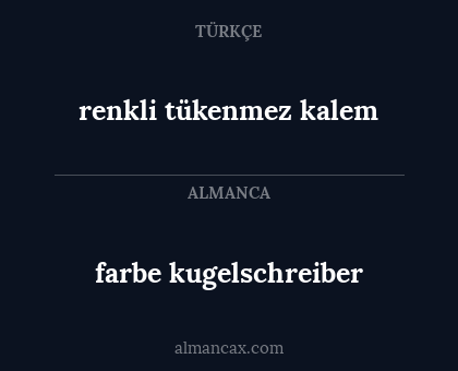 farbe kugelschreiber - renkli tükenmez kalem