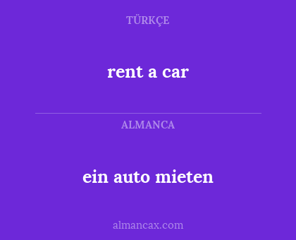 rent a car - ein auto mieten