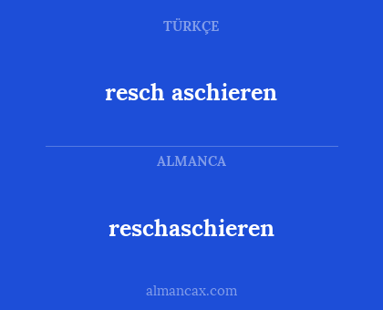 resch aschieren - reschaschieren