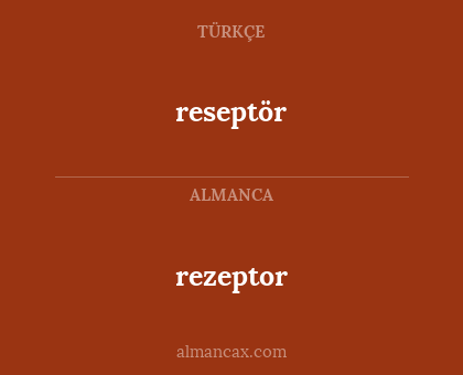 reseptör - rezeptor
