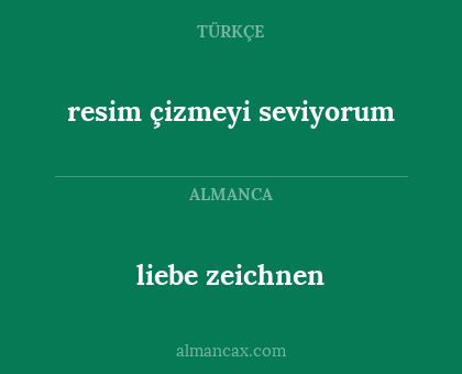 resim çizmeyi seviyorum - liebe zeichnen