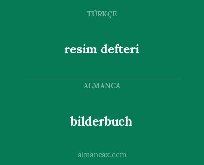 bilderbuch - resim defteri