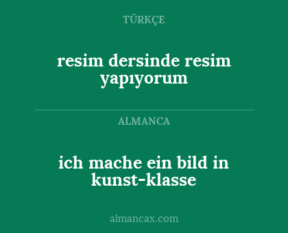 ich mache ein bild in kunst-klasse - resim dersinde resim yapıyorum
