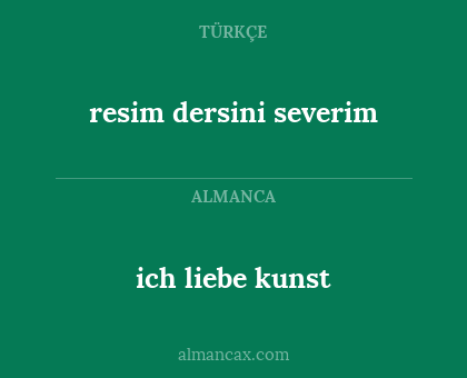 ich liebe kunst - resim dersini severim