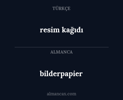 resim kağıdı - bilderpapier