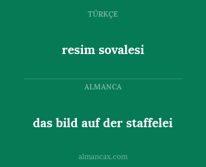 resim sovalesi - das bild auf der staffelei