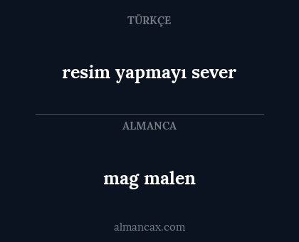 mag malen - resim yapmayı sever