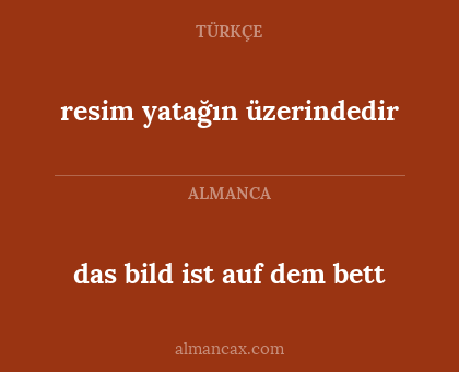 resim yatağın üzerindedir - das bild ist auf dem bett
