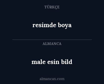 male esin bild - resimde boya