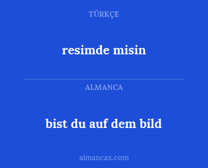 bist du auf dem bild - resimde misin