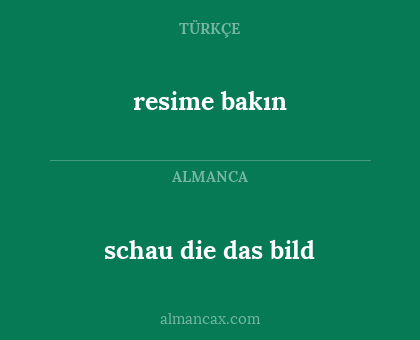 resime bakın - schau die das bild