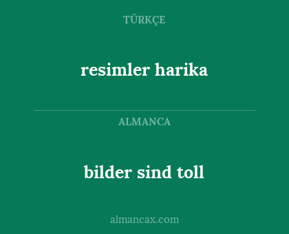 resimler harika - bilder sind toll