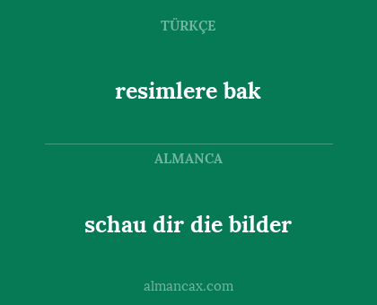resimlere bak - schau dir die bilder