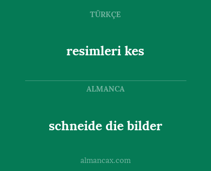 schneide die bilder - resimleri kes