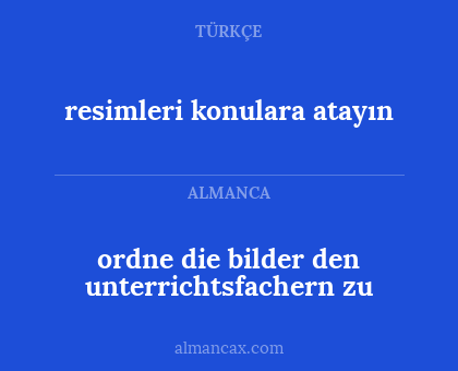 resimleri konulara atayın - ordne die bilder den unterrichtsfachern zu