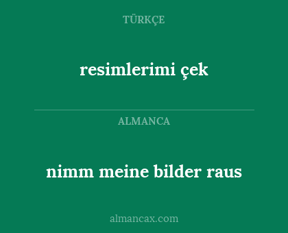 resimlerimi çek - nimm meine bilder raus