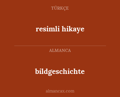 bildgeschichte - resimli hikaye