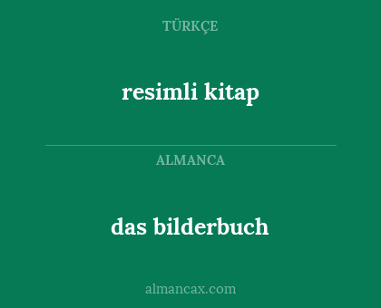 das bilderbuch - resimli kitap