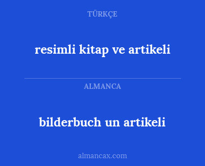 resimli kitap ve artikeli - bilderbuch un artikeli