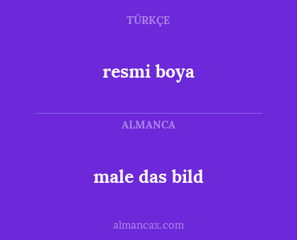 male das bild - resmi boya