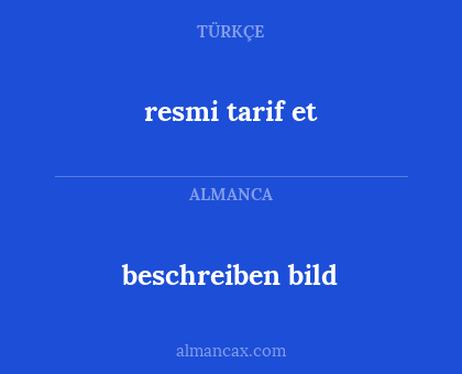 resmi tarif et - beschreiben bild