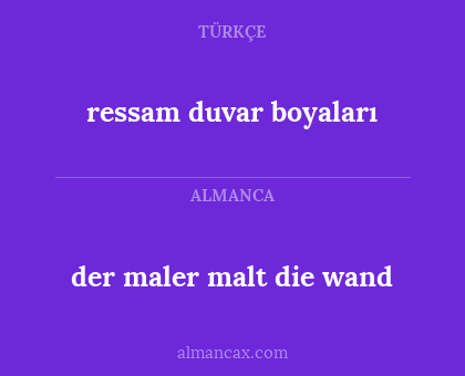 ressam duvar boyaları - der maler malt die wand