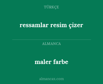 ressamlar resim çizer - maler farbe