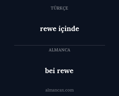 bei rewe - rewe içinde