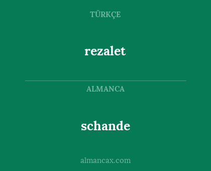 rezalet - schande