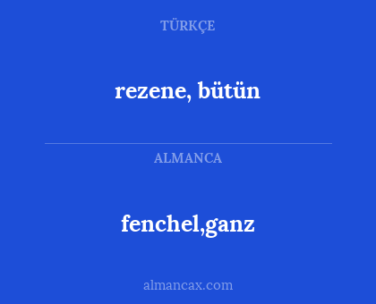 fenchel,ganz - rezene, bütün