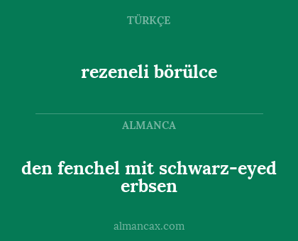 rezeneli börülce - den fenchel mit schwarz-eyed erbsen