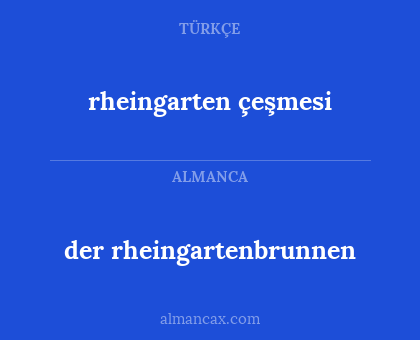 rheingarten çeşmesi - der rheingartenbrunnen