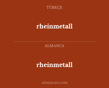 rheinmetall - rheinmetall