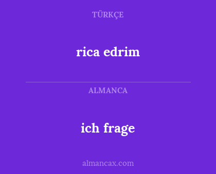 ich frage - rica edrim