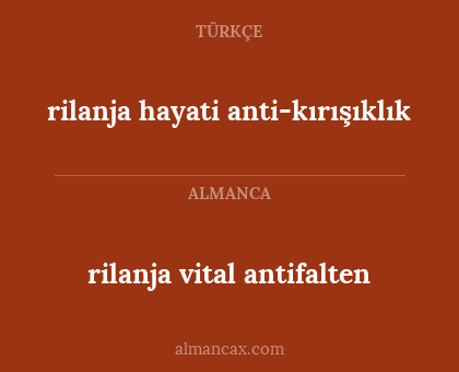 rilanja vital antifalten - rilanja hayati anti-kırışıklık