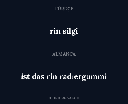 rin silgi - ist das rin radiergummi