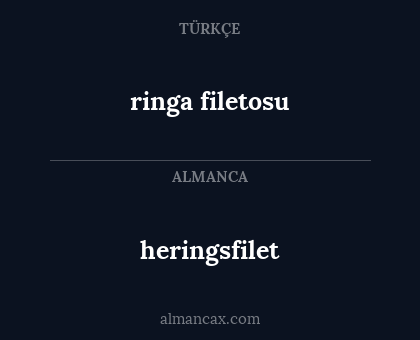 heringsfilet - ringa filetosu