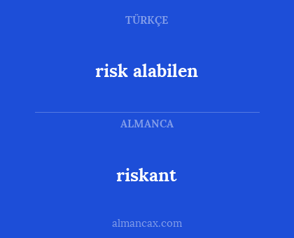 riskant - risk alabilen