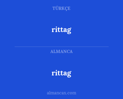 rittag - rittag