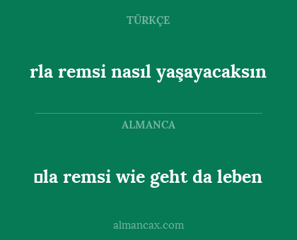 εla remsi wie geht da leben - rla remsi nasıl yaşayacaksın