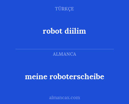 robot diilim - meine roboterscheibe