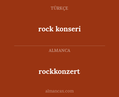 rock konseri - rockkonzert