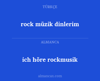 ich höre rockmusik - rock müzik dinlerim