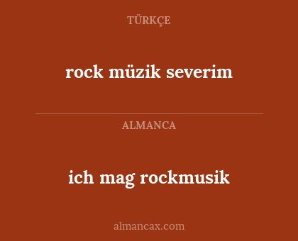 ich mag rockmusik - rock müzik severim