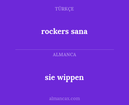 sie wippen - rockers sana