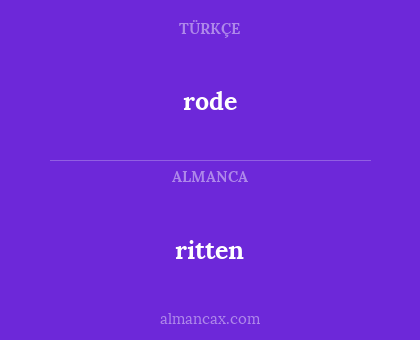 ritten - rode