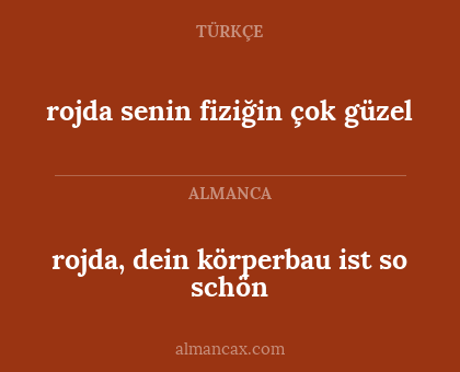rojda senin fiziğin çok güzel - rojda, dein körperbau ist so schön