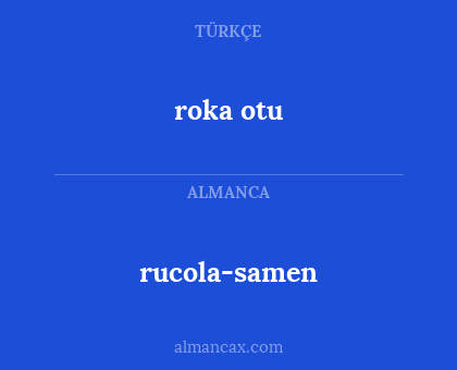 roka otu - rucola-samen