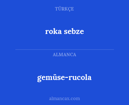 roka sebze - gemüse-rucola