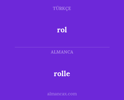 rol - rolle
